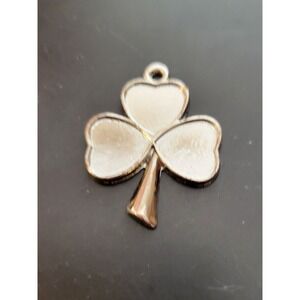 Vintage Silver Shamrock‎ Clover Charm Pendant